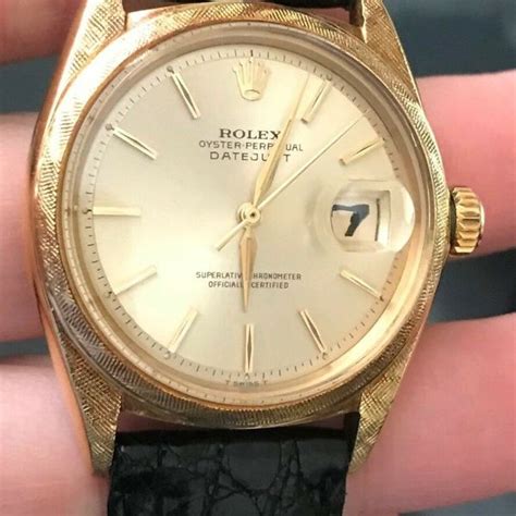 Rolex Vintage 18K Gold Oyster Perpetual Datejust 1602 